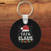 Porte-clés Claus Funny Christmas Lights Pajama Family Matchin (Recto)