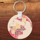 Porte-clés Claus mot du Père Noël Ho Ho Ho (Recto)