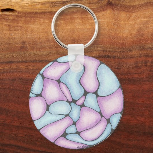 Porte-clés Clavier Abstrait doodle art. (Verso)