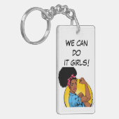 Porte-clés Clavier Acrylique - Nous Pouvons Le Faire Filles! (Devant gauche)