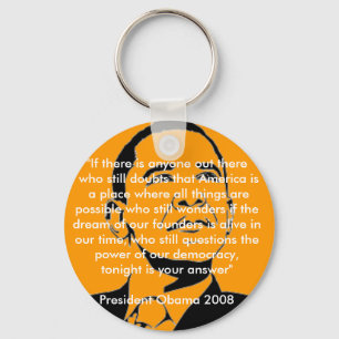 Porte-clés Clavier américain Dream Obama