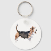 Porte-clés Clavier Bassett Hound (Recto)