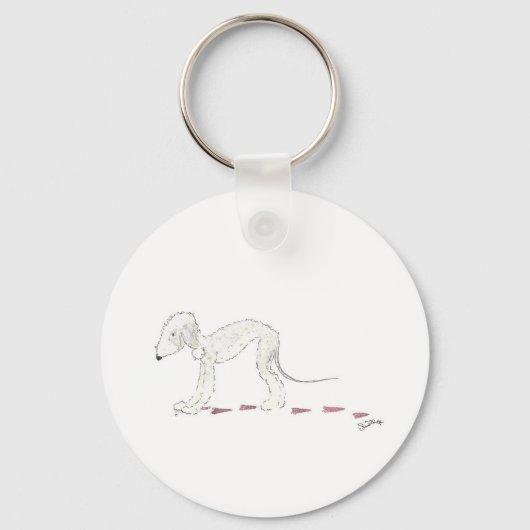 Porte-clés Clavier Bedlington Terrier (Recto)