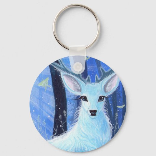 Porte-clés Clavier blanc "enchanté par le clair de lune" (Recto)