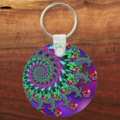 Porte-clés Clavier - Bokeh Fractal Purple Turquoise (Recto)