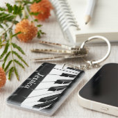 Porte-clés Clavier Classique Noir et Blanc (Devant droit)