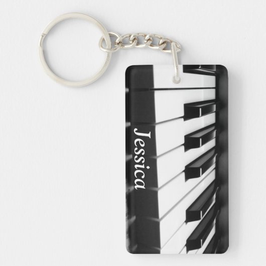 Porte-clés Clavier Classique Noir et Blanc (Devant)