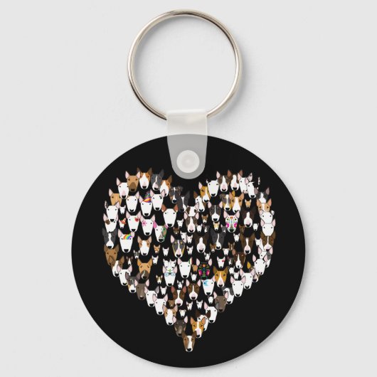 Porte-clés Clavier Coeur Amour Bully (Recto)