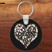 Porte-clés Clavier Coeur Amour Bully (Recto)