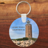 Porte-clés Clavier Connecticut du phare d'Avery Point (Recto)