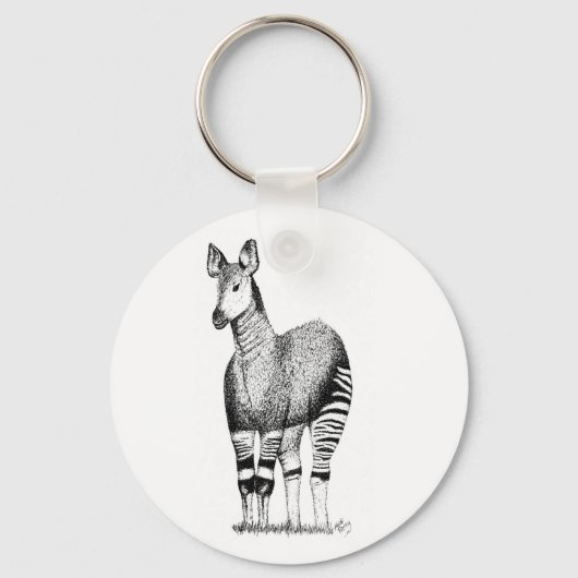 Porte-clés Clavier d'art okapi (Recto)