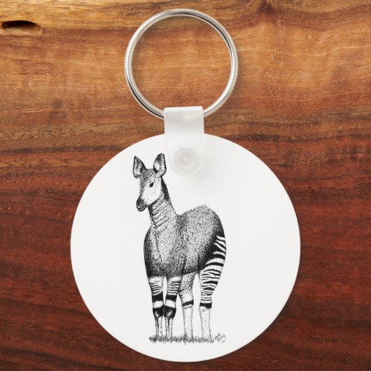 Porte-clés Clavier d'art okapi (Recto)