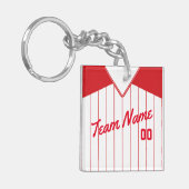 Porte-clés Clavier de baseball Softball Jersey (Devant gauche)