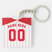 Porte-clés Clavier de baseball Softball Jersey (Dos)