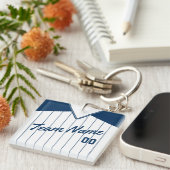 Porte-clés Clavier de baseball Softball Jersey (Devant Droit)