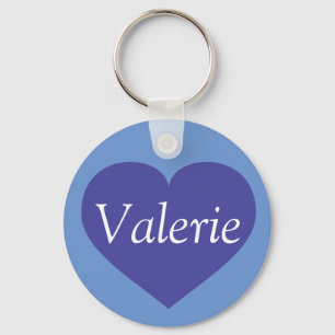 Porte-clés Clavier de coeur bleu