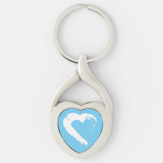 Porte-clés Clavier de coeur de Lune bleue (Devant)
