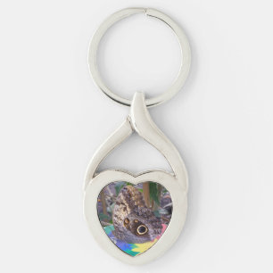 Porte-clés Clavier de coeur papillon