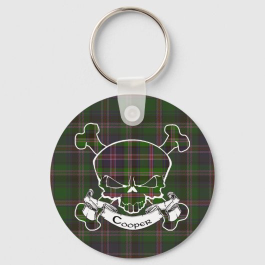 Porte-clés Clavier de crâne Cooper Tartan (Recto)