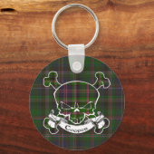 Porte-clés Clavier de crâne Cooper Tartan (Recto)