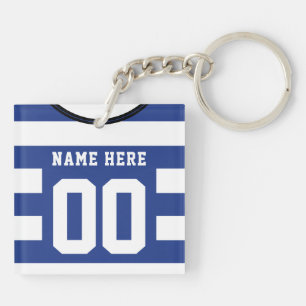 Porte-clés Clavier de Jersey de Football Personnalisable, Ble