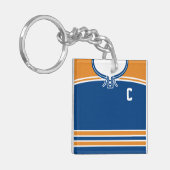 Porte-clés Clavier de Jersey de hockey personnalisable, cross (Devant gauche)