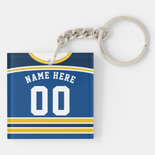 Porte-clés Clavier de Jersey de hockey personnalisable, cross