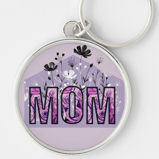 Porte-clés Clavier de maman fleur (Devant)