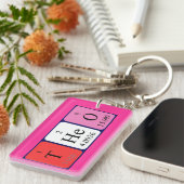 Porte-clés Clavier de nom de table périodique (Devant droit)