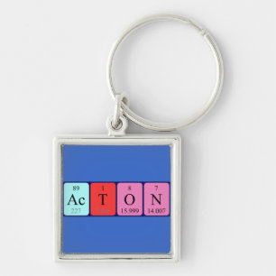 Porte-clés Clavier de nom de table périodique Acton