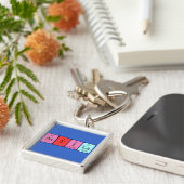 Porte-clés Clavier de nom de table périodique Attila (Côté)