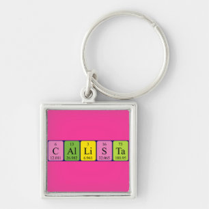 Porte-clés Clavier de nom de table périodique Callista