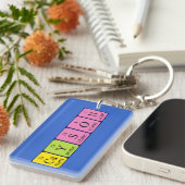 Porte-clés Clavier de nom de table périodique Cayson (Devant droit)