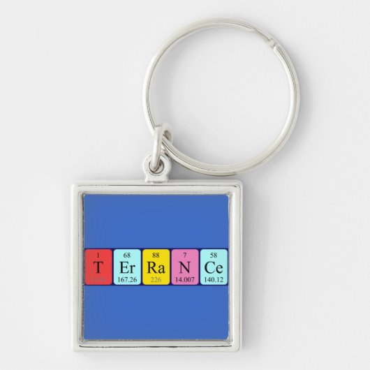 Porte-clés Clavier de nom de table périodique de la terrasse (Devant)