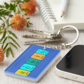 Porte-clés Clavier de nom de table périodique du chasseur (Devant droit)