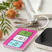 Porte-clés Clavier de nom de table périodique Eshal (Devant droit)