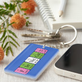 Porte-clés Clavier de nom de table périodique Finnegan (Devant droit)