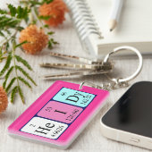 Porte-clés Clavier de nom de table périodique Heidy (Devant droit)