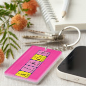 Porte-clés Clavier de nom de table périodique Kincsö (Devant droit)