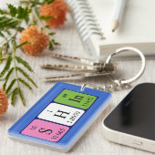 Porte-clés Clavier de nom de table périodique Shin (Devant droit)