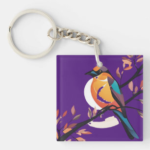 Porte-clés Clavier de Paruline Lilac