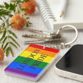 Porte-clés Clavier de Personnaliser - Drapeau LGBT (Devant droit)