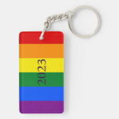 Porte-clés Clavier de Personnaliser - Drapeau LGBT (Dos)
