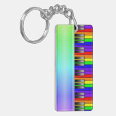 Porte-clés Clavier de piano d'arc-en-ciel (Devant gauche)