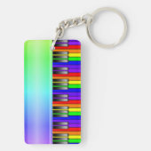 Porte-clés Clavier de piano d'arc-en-ciel (Dos)