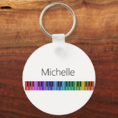 Porte-clés Clavier de Piano & Notes de Musique (Recto)