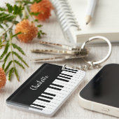 Porte-clés Clavier de piano, porte - clé noir et blanc de (Devant droit)