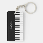 Porte-clés Clavier de piano, porte - clé noir et blanc de (Dos)