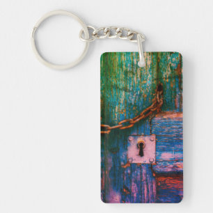 Porte-clés Clavier de porte en bois rustique et porte - clé d