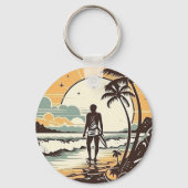 Porte-clés Clavier de sable et de Surf (Recto)